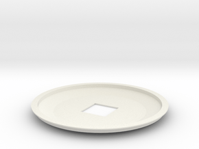1-537 Enterprise Saucer Top in White Natural Versatile Plastic