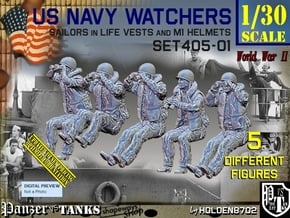 1/30 USN Watchers Set405-01 in White Natural Versatile Plastic