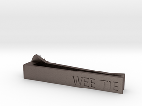Tie Clip in Polished Bronzed-Silver Steel