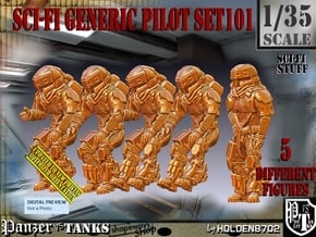 1/35 Sci-Fi Generic Pilot Set101 in Tan Fine Detail Plastic