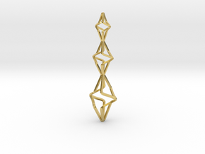 TRISTAR, Pendant. Big Bold Strong in Polished Brass