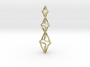 TRISTAR, Pendant. Big Bold Strong in 18k Gold Plated Brass