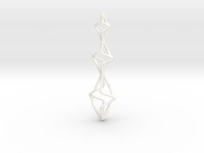 TRISTAR, Pendant. Big Bold Strong in White Processed Versatile Plastic