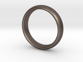 Simple wedding ring  in Polished Bronzed-Silver Steel