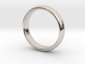 Simple wedding ring  in Rhodium Plated Brass