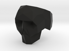 Low-poly Skull Ring in Black Natural Versatile Plastic: 5 / 49
