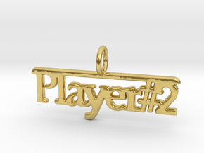 Player 2 pendant necklace in Polished Brass