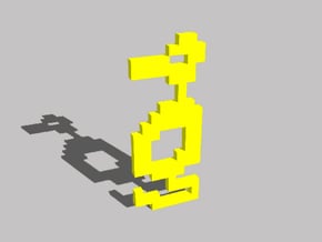 Atari Adventure Dragon in Yellow Processed Versatile Plastic