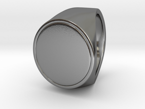 Signe  -  Unique US 6 Small Band Signet Ring in Polished Silver