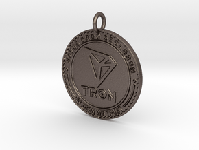 TRON Pendant in Polished Bronzed-Silver Steel