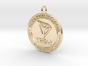 TRON Pendant in 14k Gold Plated Brass