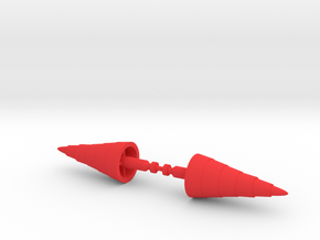 Steel Jeeg Large Pointy Missiles in Red Processed Versatile Plastic