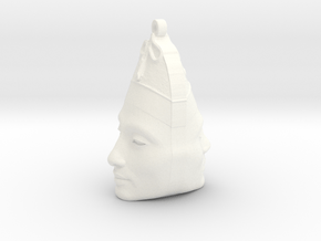 Nefertiti Face Earring (x2) in White Processed Versatile Plastic