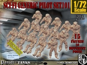 1/72 Sci-Fi Generic Pilot Set101 in Tan Fine Detail Plastic