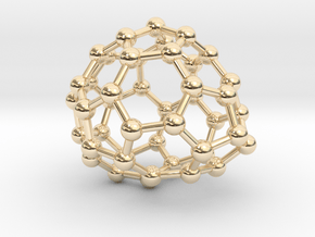 0653 Fullerene c44-25 c1 in 14k Gold Plated Brass