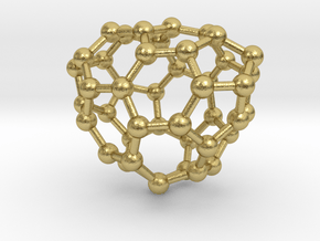 0654 Fullerene c44-26 c1 in Natural Brass