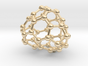 0655 Fullerene c44-27 c1 in 14k Gold Plated Brass