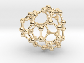 0656 Fullerene c44-28 cs in 14k Gold Plated Brass
