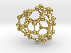 0656 Fullerene c44-28 cs in Natural Brass
