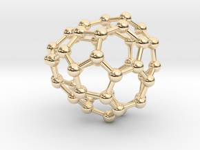0657 Fullerene c44-29 c1 in 14k Gold Plated Brass