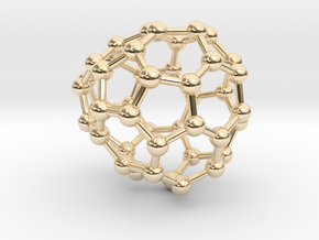 0658 Fullerene c44-30 c1 in 14k Gold Plated Brass