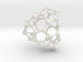 0663 Fullerene c44-35 d3 in White Natural Versatile Plastic