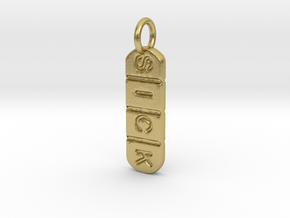Sick XAN Necklace  in Natural Brass
