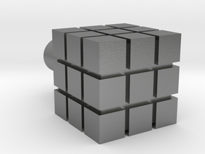 Rubik's Cube For Lego Characters in Natural Silver