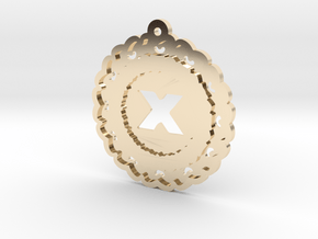 Magic Letter X Pendant in 14K Yellow Gold