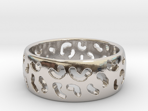 Leopard spot ring Multiple sizes in Rhodium Plated Brass: 5 / 49