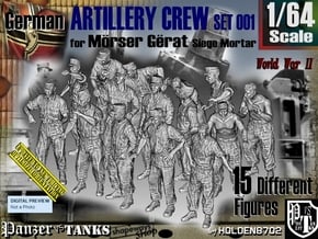 1/64 German Arty Crew Set001 in Tan Fine Detail Plastic