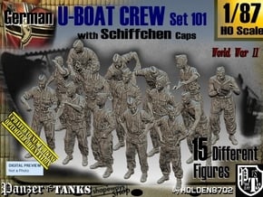 1/87 German U-Boot Crew Set101 in Smooth Fine Detail Plastic