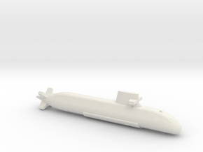 Soryu-class submarine, Full Hull, 1/1800 in White Natural Versatile Plastic