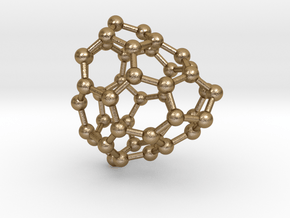 0662 Fullerene c44-34 c1 in Polished Gold Steel