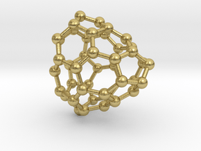 0662 Fullerene c44-34 c1 in Natural Brass