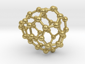 0660 Fullerene c44-32 c1 in Natural Brass