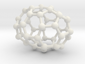 0666 Fullerene c44-38 d3d in White Natural Versatile Plastic