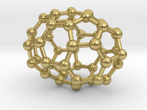 0666 Fullerene c44-38 d3d in Natural Brass