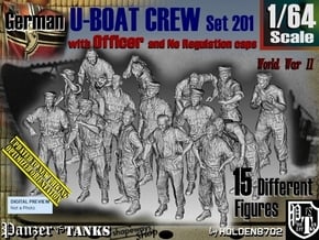 1/64 German U-Boot Crew Set201 in Tan Fine Detail Plastic