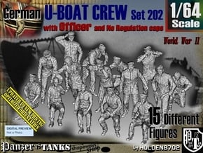 1/64 German U-Boot Crew Set202 in Tan Fine Detail Plastic