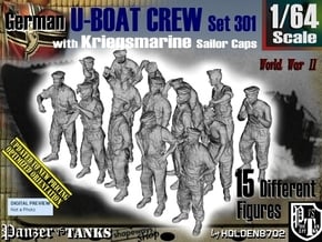 1/64 German U-Boot Crew Set301 in Tan Fine Detail Plastic