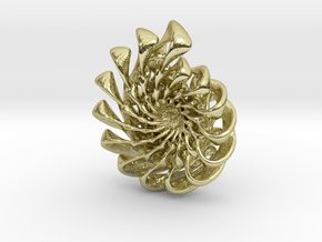 Ammonite Pendant in 18k Gold Plated Brass