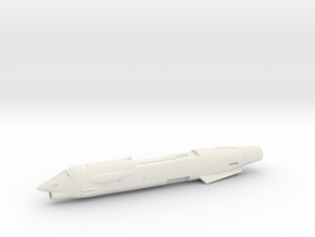 F8-144scale-03-Airframe-WithLauncherHoles in White Natural Versatile Plastic