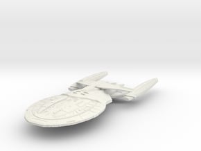 Federation Hood Class BattleShip 7.7" long in White Natural Versatile Plastic