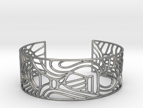 abstract cuff no. 12 slim version in Natural Silver