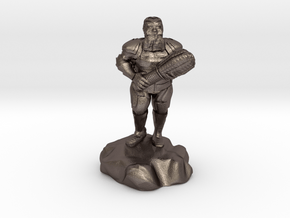 hill dwarf with greatclub in Polished Bronzed-Silver Steel
