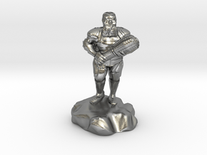 hill dwarf with greatclub in Natural Silver