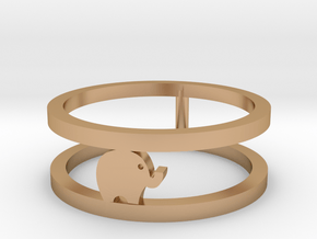 Lucky Elephant Ring  in Polished Bronze