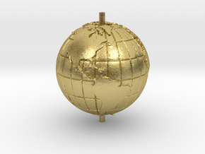 World 1.25" (Globe) in Natural Brass