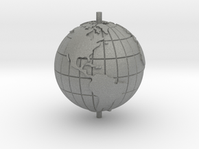 World 1.25" (Globe) in Gray PA12